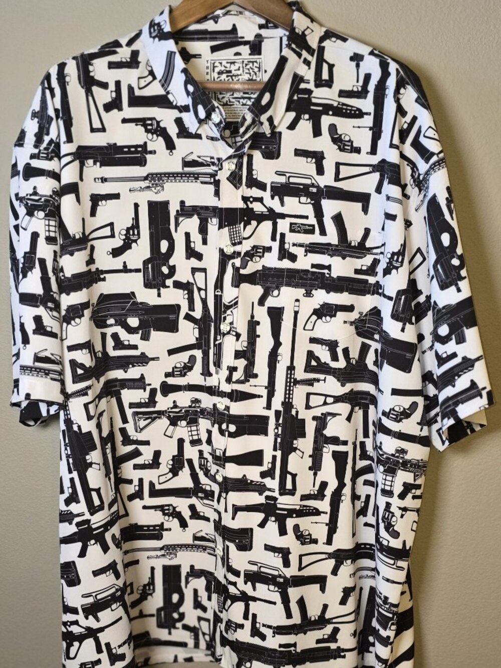 Retro Rifle Arsenal Firearms All Over Print Button Up Shirt – 4XL